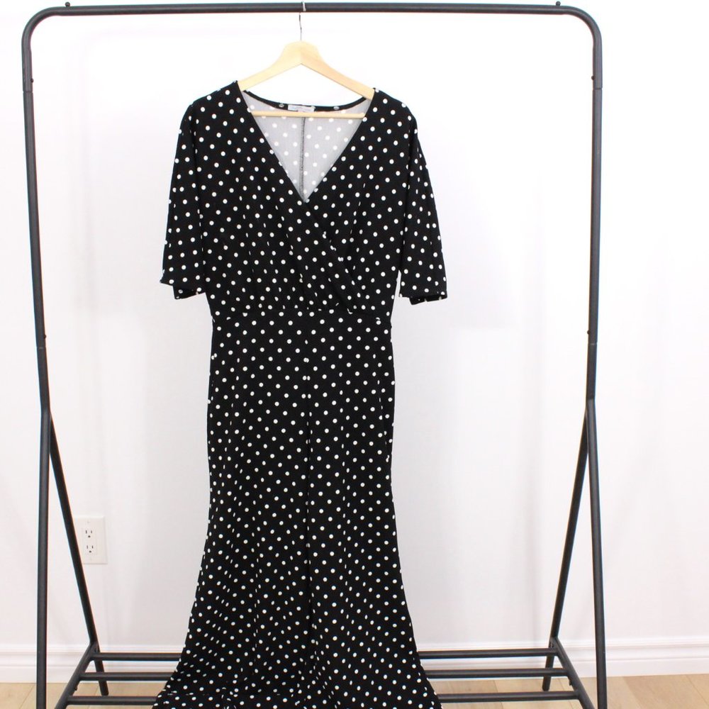 Lily Morgan Black Polka Dot Jumpsuit - Picture 3 of 5